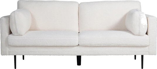 Boom 3 seter Sofa Teddystoff Hvit