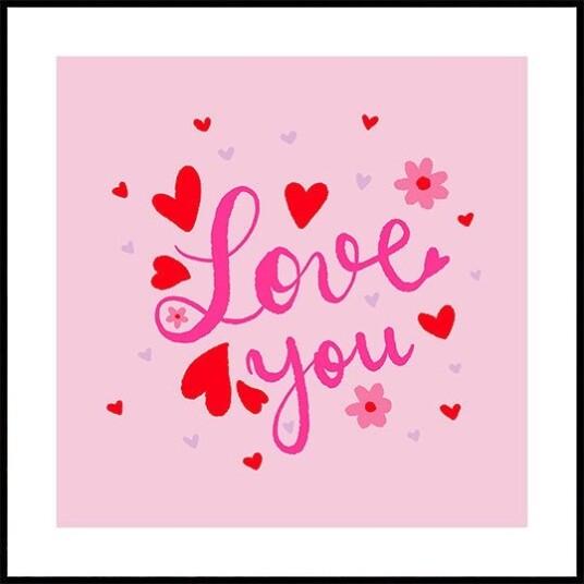 Hearts and Love Plakat Plakat / 40x40cm
