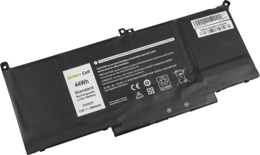 Green Cell Batteri Til Bærbar Pc Tilsvarer: Dell F3ygt Litiumpolymer 5800 Mah 44 Wh Svart GC-DE148