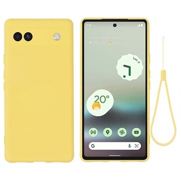 Google Pixel 6a Liquid Silikondeksel Gul