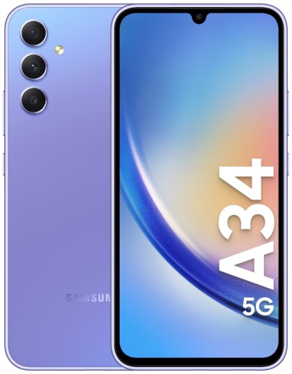 Samsung Galaxy A34 5G 128GB Lilla - 6,6" AMOLED, IP67, 48MP Kamera