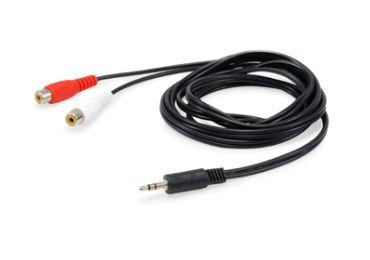 EQUIP Audiokabel 3,5mm/2x RCA St/Bu 2.50m