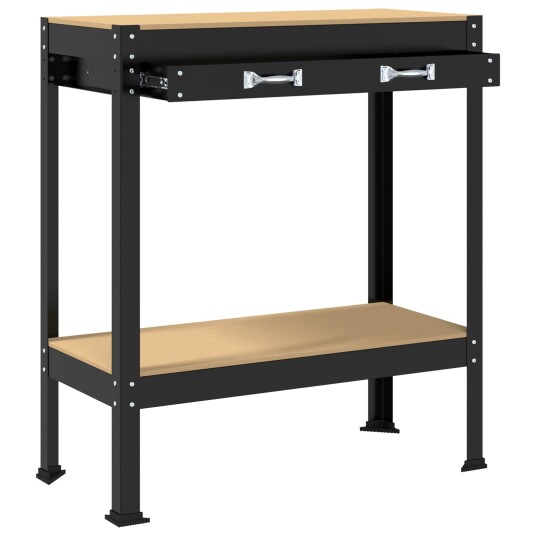  Arbeidsbenk med skuff Svart 80cm