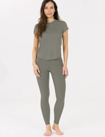 Athlecia Doja W S/S Tee Khaki green 40