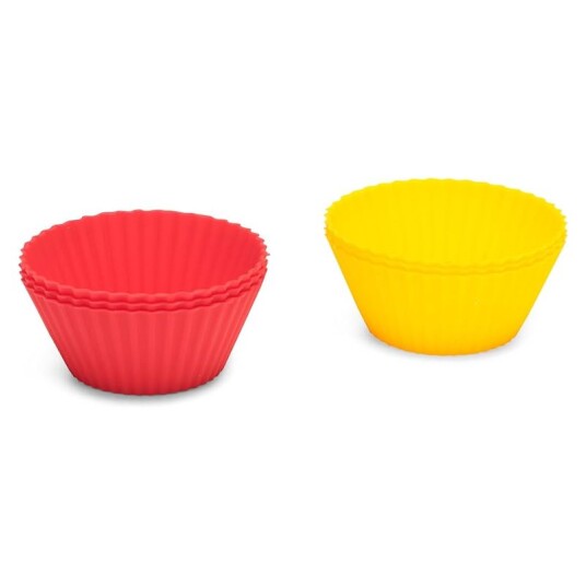 Patisse Silikon Muffinsformer Rød Og Gul Pk/6 Patisse Silikon Muffinsformer Rød Og Gul Pk/6