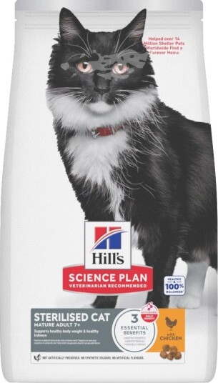 Hill'S Science Plan Sterilised Cat Mature Adult 7+ Kylling 2 X 10 kg