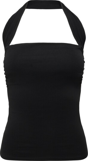 Weekday Square Neck Halter Top Black XL