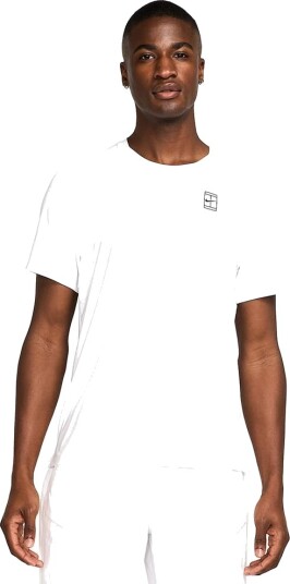 Nike Court Advantage Dri Fit Advantage Top Padel  og tennis T skjorte herre White/Black XL
