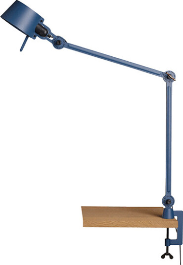 Tonone Bolt Bordlampe Dobbel Arm med Klemme Tordenblå