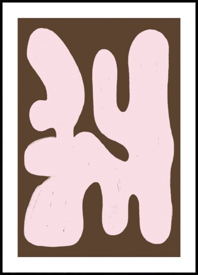 Blush Flowing Forms Plakat / 40x50