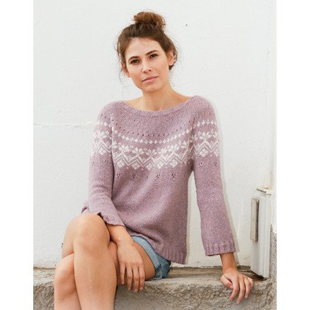 Â Rosewood av DROPS Design Genser Strikkeoppskrift str S XXXL