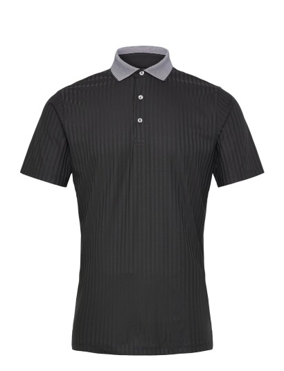 PUMA Golf Mattr Stripe Jacquard Polo   Black   L