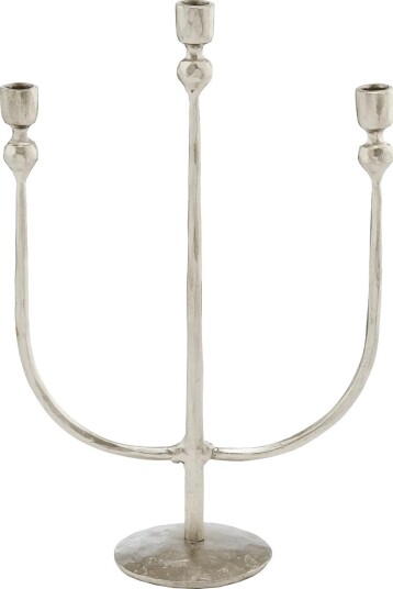 Lene Bjerre Imelia lysestake Sølvfarget 16x7x24,5 cm
