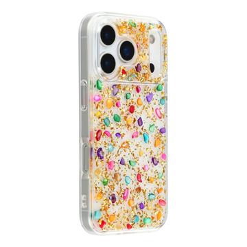 iPhone 17 Pro Jaucase Naturstein epoxy deksel Gull