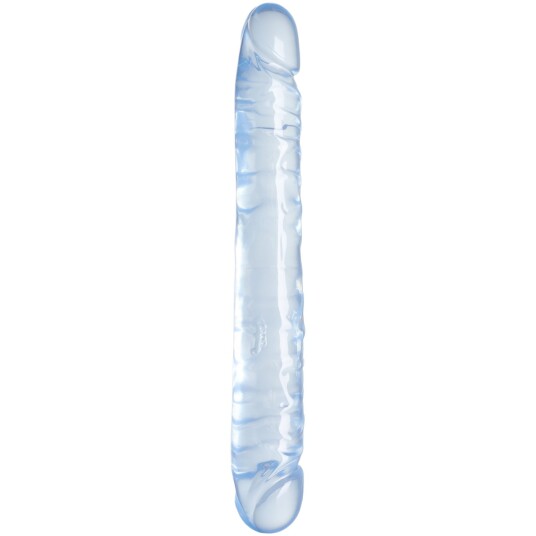 Doc Johnson Crystal Jellies Jr Double Dong 30 cm   - Klar