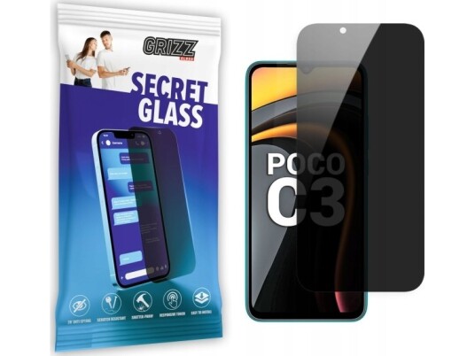 Grizzglass Personvernglass Grizzglass Secretglass Xiaomi Poco C3 Grizzglass Personvernglass Grizzglass Secretglass Xiaomi Poco C3