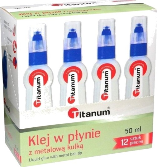 Titanum Lim I Flytende Form Med Metallkule 50 Ml 12 Stk Titanum Lim I Flytende Form Med Metallkule 50 Ml 12 Stk
