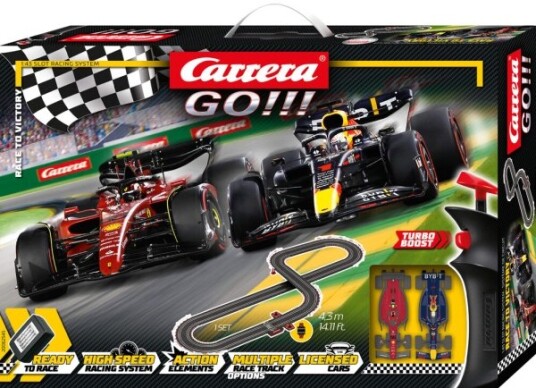 Carrera Go!!! Race To Victory Racingkjøretøy Og Banesett 6 År Flerfarget