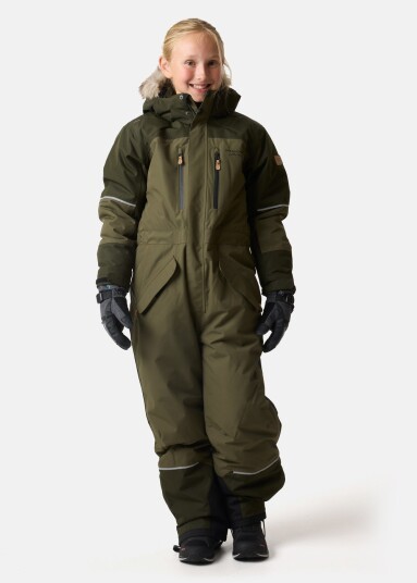 Swedemount Hafjell Winter Overall Jr Dk Olive/Olive 130 Vinteroverall