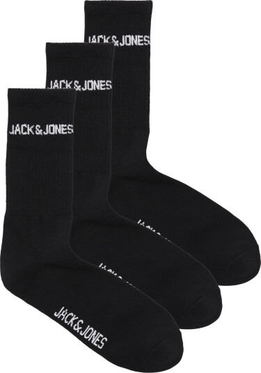 Jack & Jones Jacmelvin Tennis Sock 3 Pack Noos Black ONE SIZE