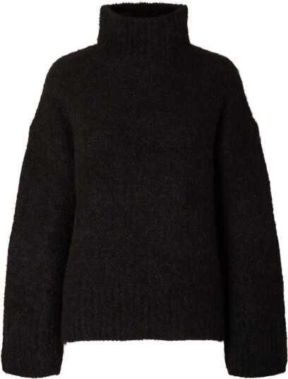 Selected Slwgabriella Ls Knit High Neck Noos BLACK M
