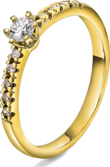 Vida By Pan Jewelry Vida ring i gull med dia 0,20 ct TWSI størrelse Vida ring i gull med dia 0,20 ct TWSI 56
