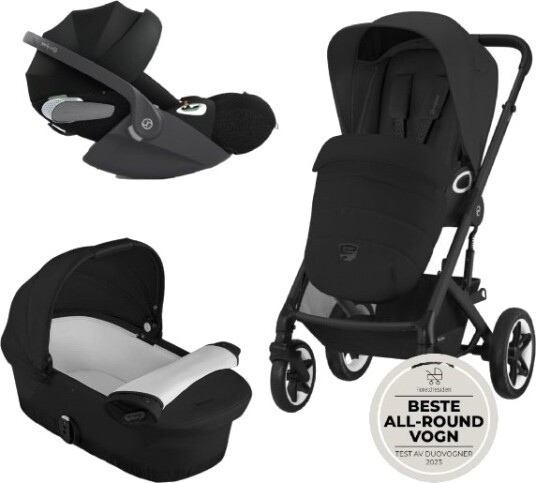 Cybex Barnevogn Talos S Lux Travelsystem inkl. Cloud T  Moon Black