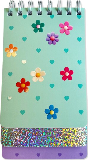 Notatblokk blomster med faner