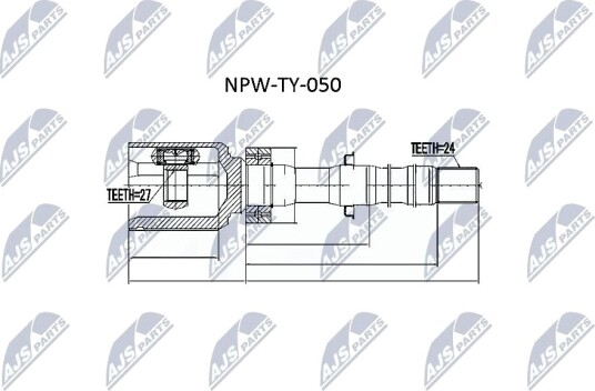 Nty Drivknute drivaksel NTY NPW TY 050