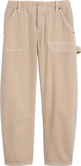 GAP Mid Rise Barrel Utility Ankle Pants Beige 14