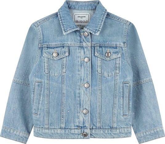 Zadig & Voltaire Denimjakke Tilfluktsrom Blå m. Rhinestone Zadig & Voltaire 12 år (152) Denimjakker