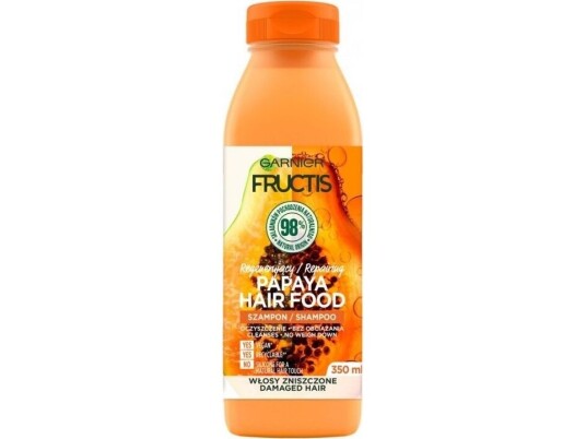 Garnier_Fructis Papaya Hair Food Shampoo Regenerating Shampoo For Damaged Hair 350Ml Garnier_Fructis Papaya Hair Food Shampoo Regenerating Shampoo For Damaged Hair 350Ml