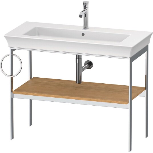 Duravit White Tulip Metallkonsoll 98,4x45x76 cm Naturlig Eik/Krom