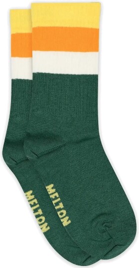 Melton Wide Stripes Socks LEMON ZEST 23/26