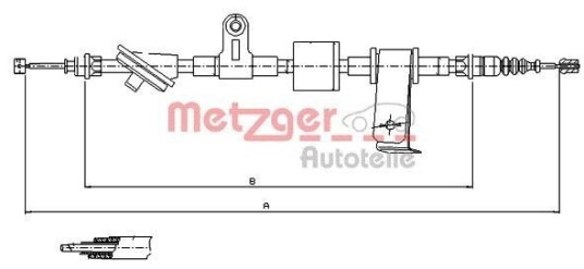 Tautrekk håndbremse METZGER 12.0101 Tautrekk håndbremse METZGER 12.0101