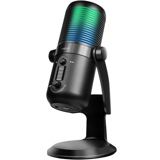 LogiLink RGB USB Mikrofon - Riktad/Rundstrålande i Svart LogiLink RGB USB Mikrofon - Riktad/Rundstrålande i Svart