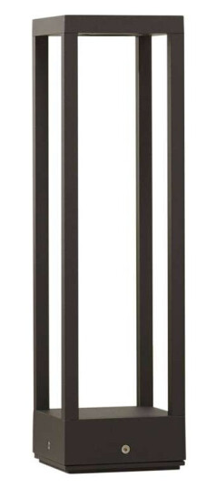 Lucande LED-sokkellampe Carlota, mørkegrå, 50 cm