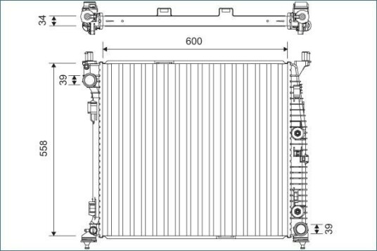 VALEO 701167 Radiator motorkjøling VALEO 701167 Radiator motorkjøling