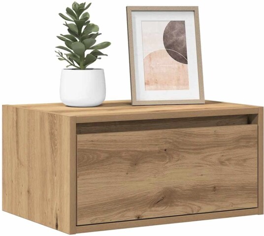 Vegghengte nattbord med LED-lys 2 stk artisan eik 8721158663412