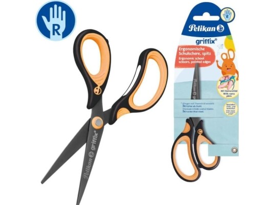 Pelikan Griffix Voksen Rett Kutt Single/Enkelt Sort Oransje Metall Universell