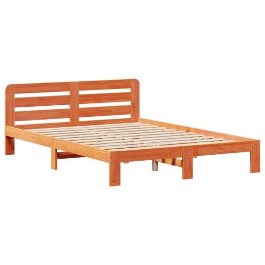 Sengeramme uten madrass brun 150x200 cm heltre furu 8721158410580