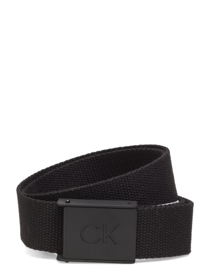 Calvin Klein Golf Ck Monogram Buckle Belt - Black - ONE SIZE Calvin Klein Golf Ck Monogram Buckle Belt - Black - ONE SIZE