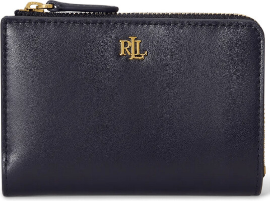 Lauren Ralph Lauren Leather Small Bi Fold Wallet Navy ONE SIZE Lauren Ralph Lauren Leather Small Bi Fold Wallet Navy ONE SIZE