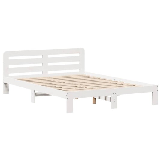 Sengeramme uten madrass hvit 120x190 cm heltre furu 8721158410429