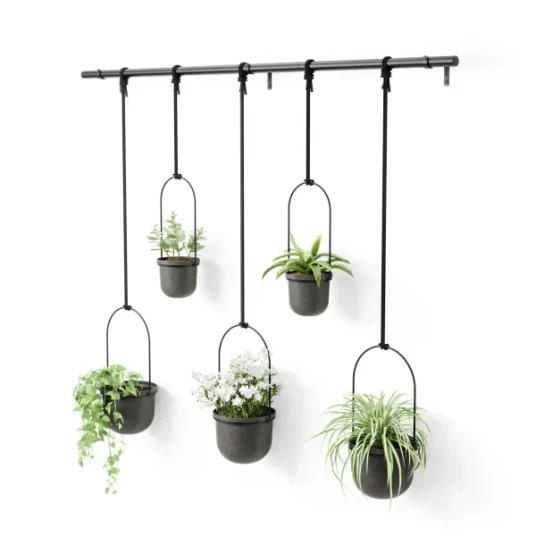 Umbra Triflora hengende blomsterpotter 5 stk sort Umbra Triflora hengende blomsterpotter 5 stk sort