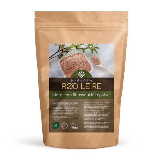 Grateful Nature Moroccan Rhassoul Clay Rød leire 250 g Grateful Nature Moroccan Rhassoul Clay Rød leire 250 g