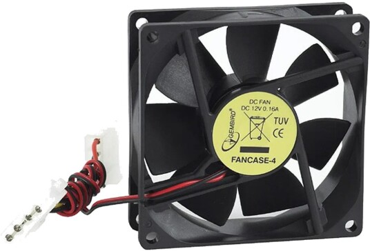 Gembird FANCASE-4 PC-Vifte 80x80mm 2600 RPM 12V 4-Pin Molex