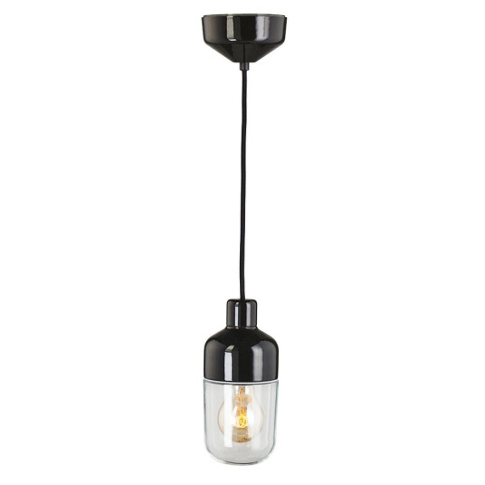 Ifø Electric Ohm Pendel 100/215 - Svart/Klart glass