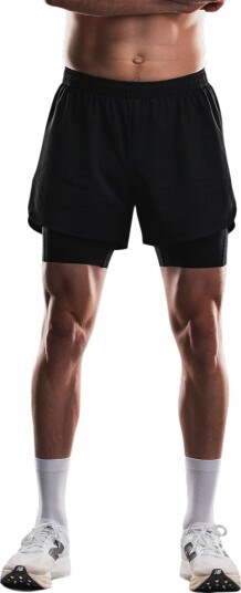FUSION Tempo! ONE Løpeshorts Herre Svart M