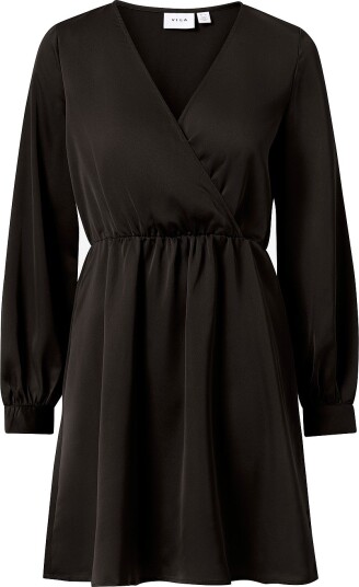 Vila Kjole viEllette Wrap L/S Dress Svart